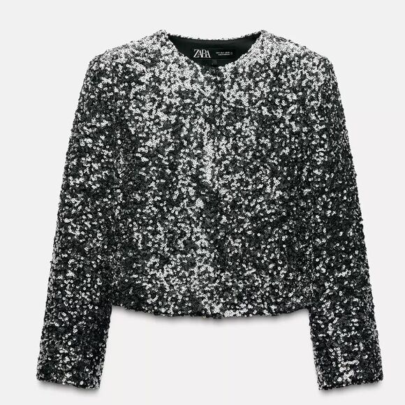 Zara Jackets & Blazers - ZARA SEQUINED BLAZER Size M